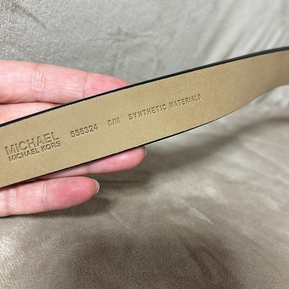 Michael Kors adjustable belt monogram black/Gray with silver hardware-SizeS/M - Picture 10 of 17